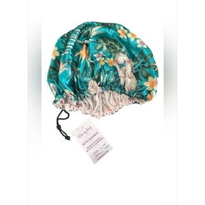 NWT Glow by Daye Satin Bonnet (2 included) - Teal and Pink